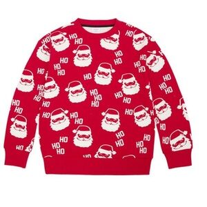L & XXL Husky (10-12)  & (18) Red Santa Claus Sweater NWT